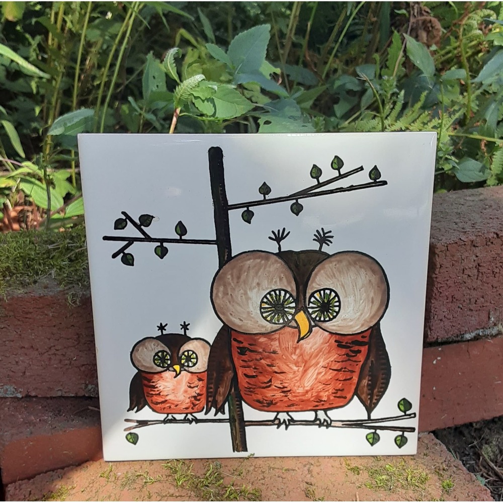 Ceramic Owl Trivet Wessel made in Germany